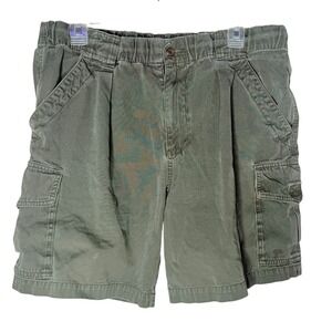 Tommy Bahama Men Cargo Shorts Size S Green Distressed Drawstring Cotton Gorpcore